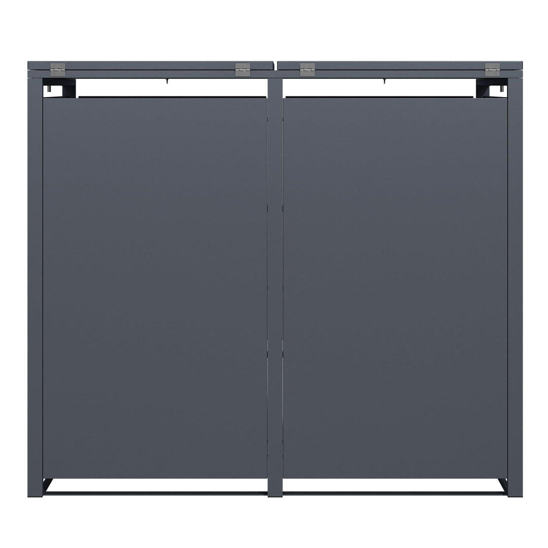 Mülltonnenbox Stahl verzinkt 2x120L mit Softclose anthrazit - Bild 4