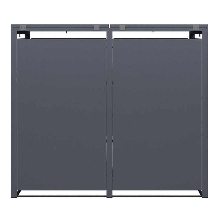 Mülltonnenbox Stahl verzinkt 2x120L mit Softclose anthrazit - Bild 4