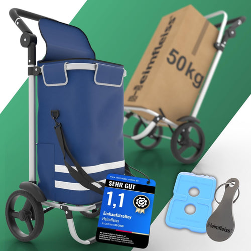 Einkaufstrolley klappbar 56L mit Kühlfach 3-in-1 bis 50 kg