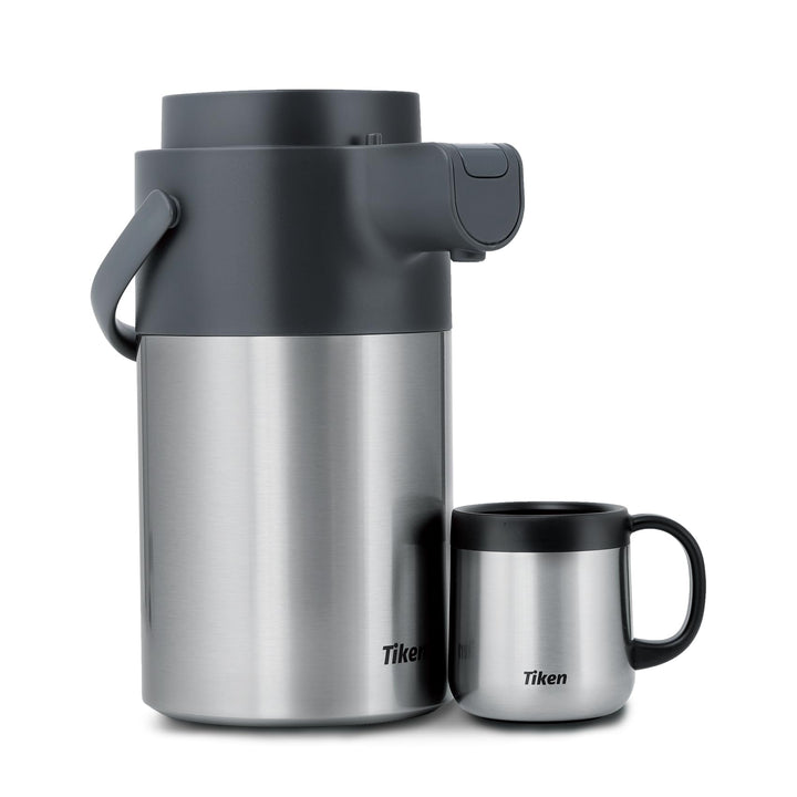 Thermoskanne mit Pumpe 3 Liter Edelstahl 24h heiss / 36h kalt - Bild 6