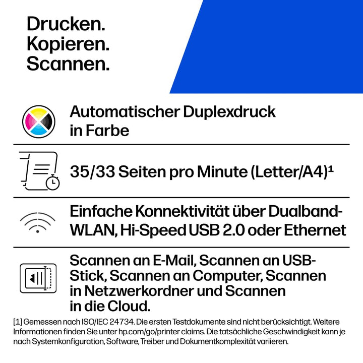 Farblaserdrucker A4 Multifunktion 33 S/min Duplex Wi-Fi Ethernet - Bild 2