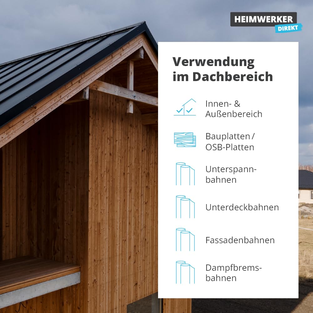Folienklebeband Dampfsperre 50 mm x 25 m elastisch 6er-Pack - Bild 3