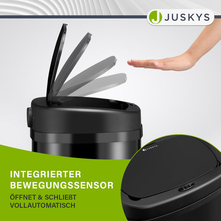 Sensor-Mülleimer Küche 60L Edelstahl Schwarz eckig kontaktlos - Bild 5