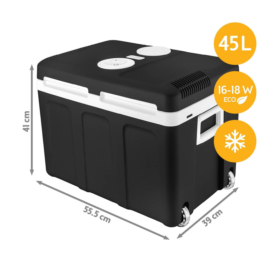 Kühlbox elektrisch 45L 12V/230V mit Rollen kühlt &amp; wärmt - Bild 2