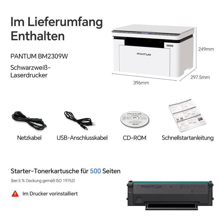 Laserdrucker 3-in-1 WLAN A4 Schwarzweiss 20 S./Min. 1200x600 dpi - Bild 9