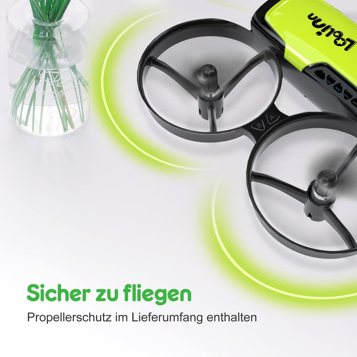 Kinder-Drohne mit Kamera Gelb 21 Min. Flugzeit 3 Akkus - Bild 4
