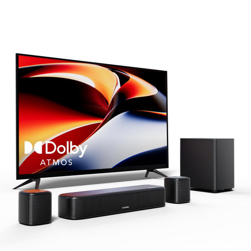 5.1 Soundbar Dolby Atmos mit Subwoofer und Surround-Lautsprechern