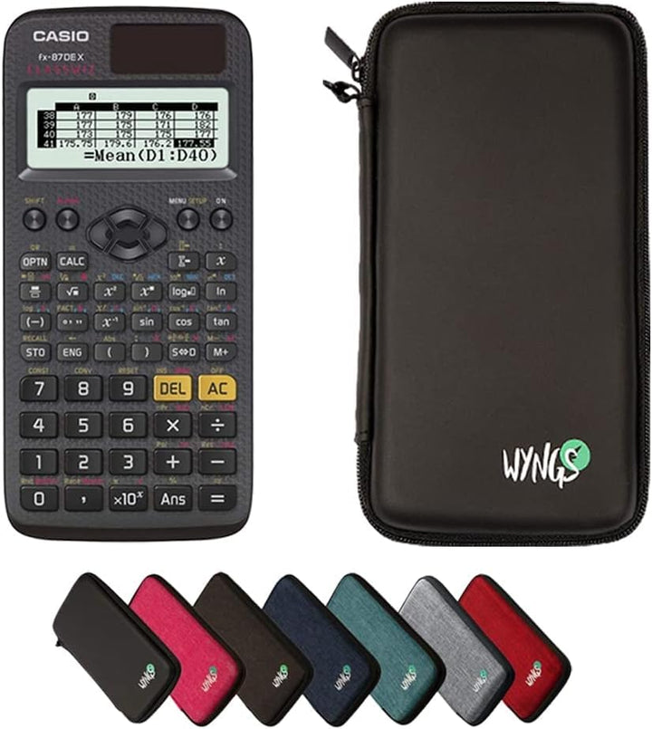 Wissenschaftlicher Taschenrechner 260+ Funktionen mit Schutztasche Schwarz