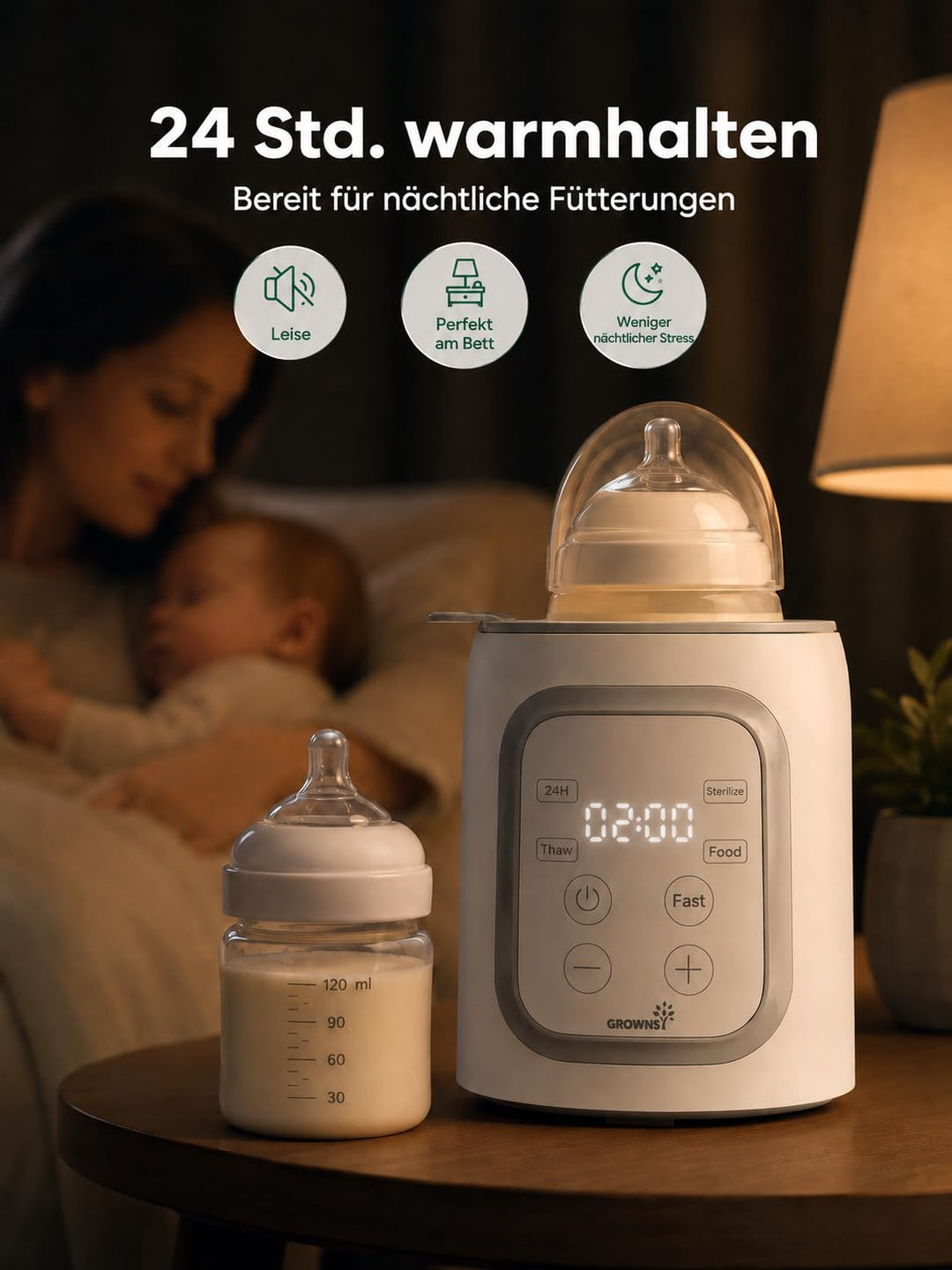 Flaschenwärmer Baby 10-in-1 mit LCD-Display und Dampffunktion - Bild 5