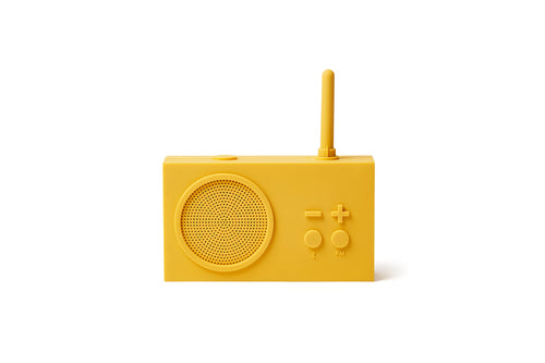 Bluetooth Lautsprecher mit FM Radio spritzwassergeschützt 3W gelb