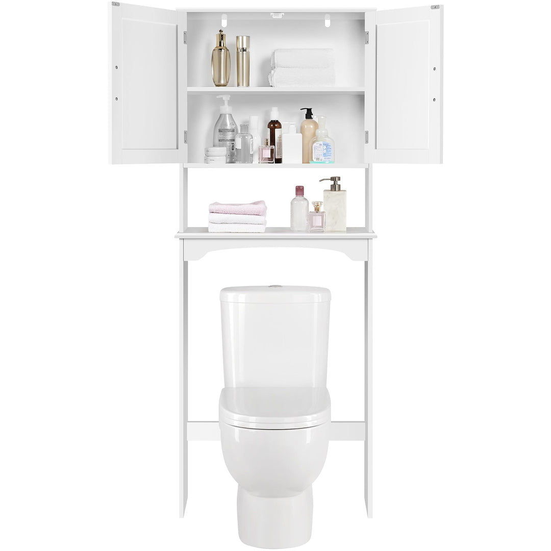 Überbauschrank Waschmaschine WC 180 cm Hochschrank MDF Weiss - Bild 8