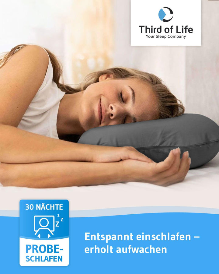 Kissenbezug Schmetterlingskissen Mako-Baumwolle Dunkelgrau 2er-Set - Bild 6