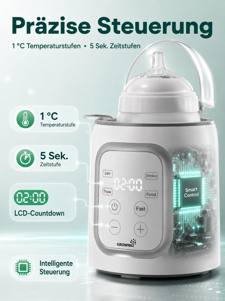 Flaschenwärmer Baby 10-in-1 mit LCD-Display und Dampffunktion - Bild 3