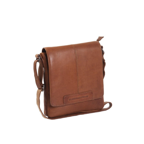 Leder Umhängetasche Cognac Wax Pull Up 26x22 cm Damen