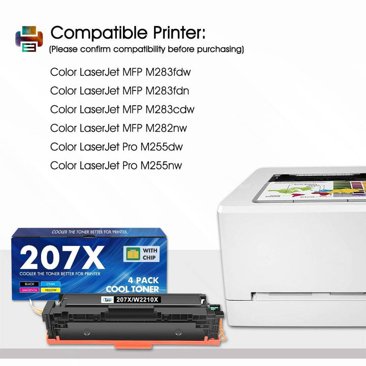 Toner 4er-Set kompatibel mit HP 207X mit Chip CMYK für LaserJet Pro - Bild 2