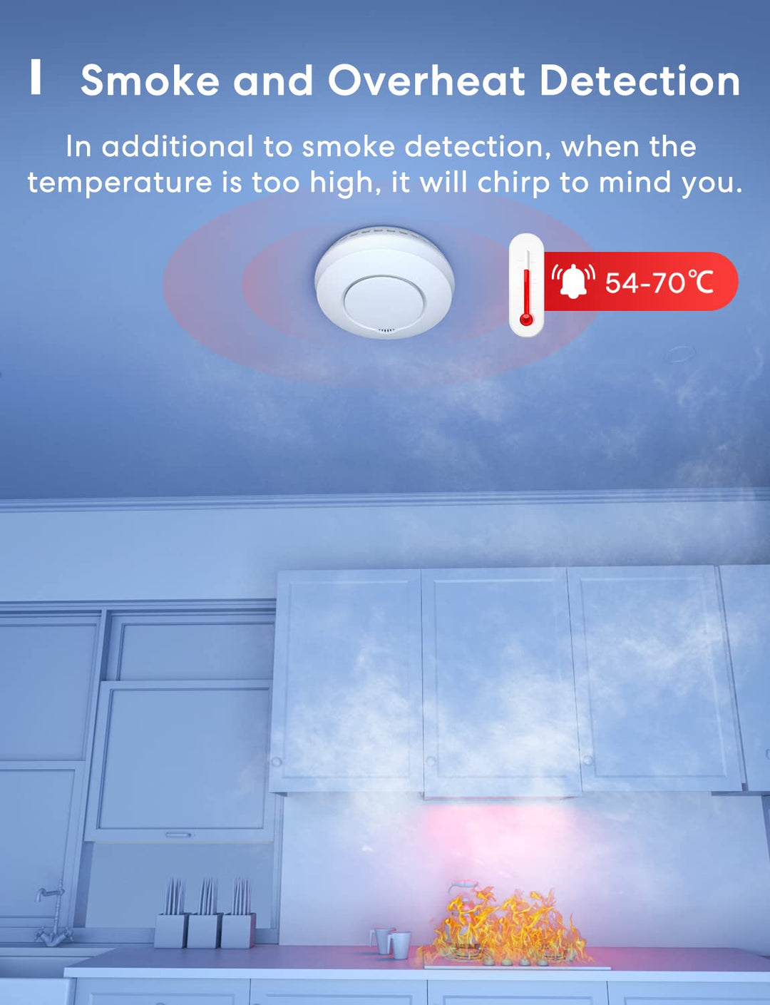 WLAN Rauchmelder vernetzt 3er-Set mit Hub Apple HomeKit kompatibel - Bild 2