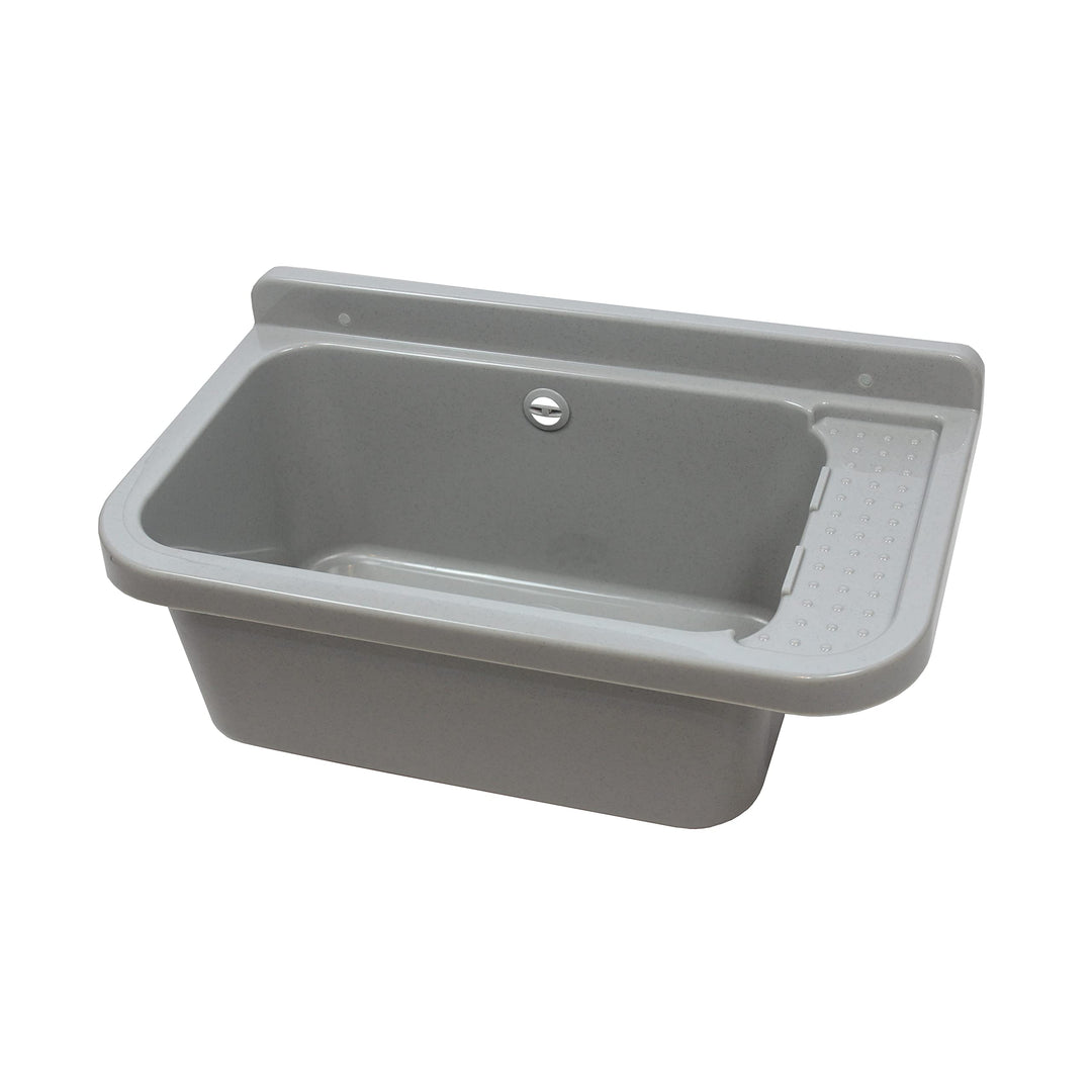 Ausgussbecken Polypropylen 50x34x21 cm mit Überlauf für Garage Werkstatt