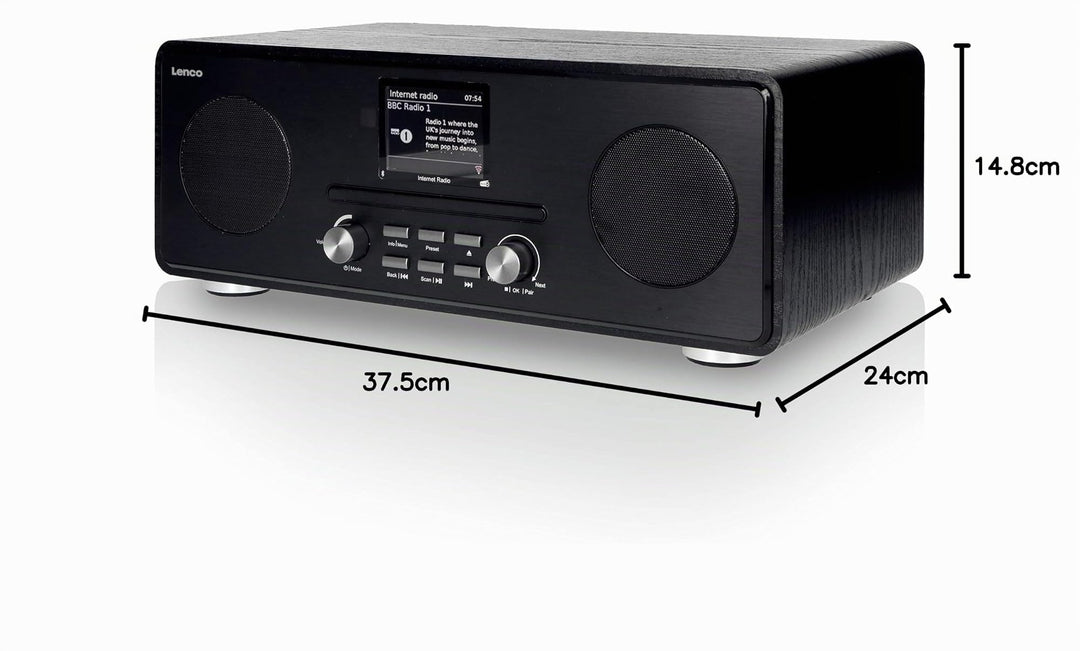 Internetradio DAB+ mit CD-Player, Bluetooth &amp; WLAN, 2x10W, Holzgehäuse - Bild 11