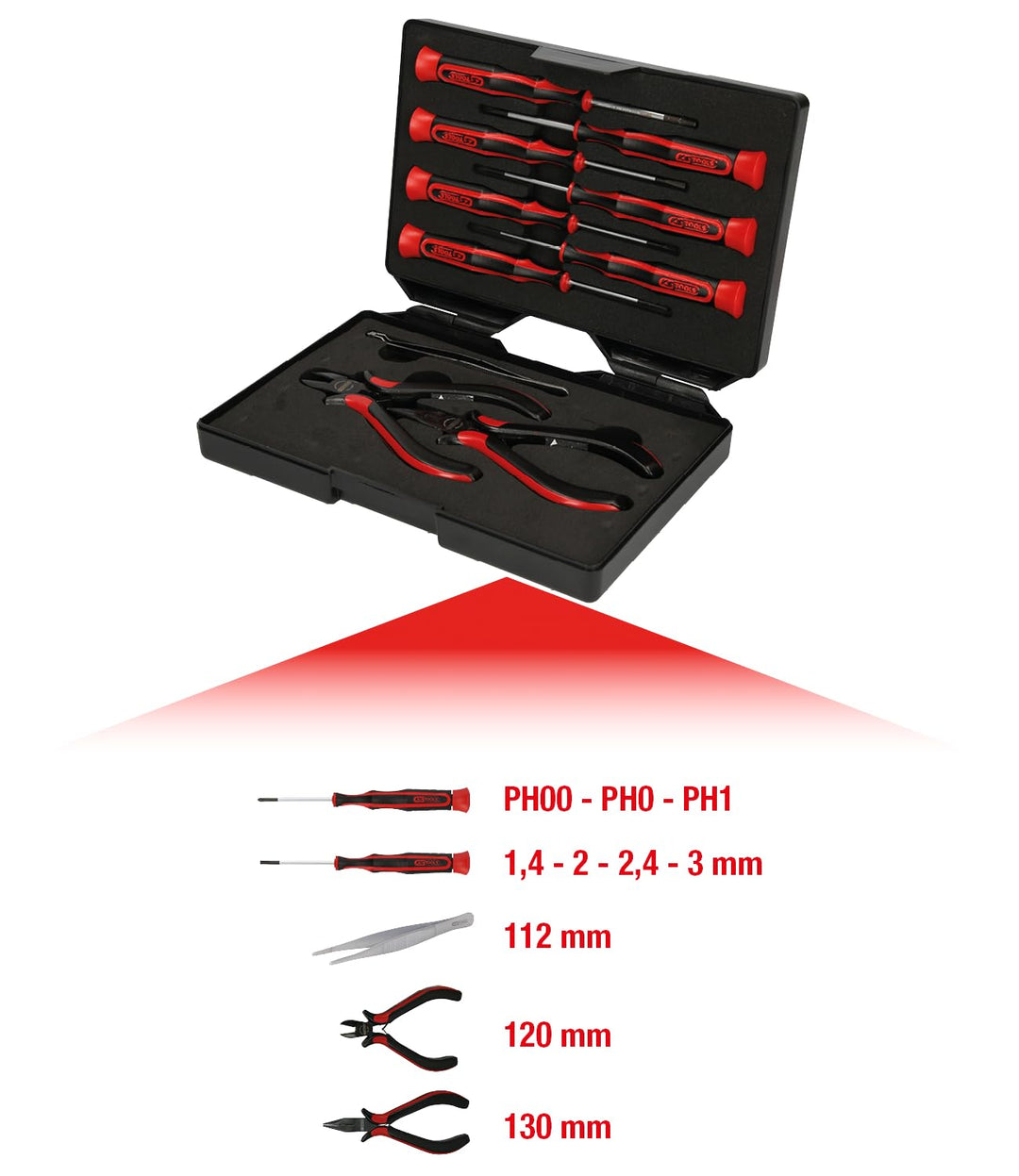 Feinmechanik-Werkzeug-Set ESD 10-teilig im Kunststoffkoffer - Bild 2