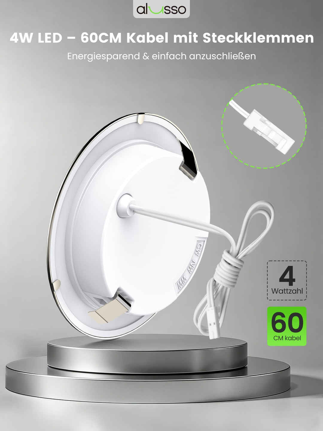 LED Einbaustrahler Flach 12-24V IP44 3CCT 4W für Möbel &amp; Bad - Bild 6