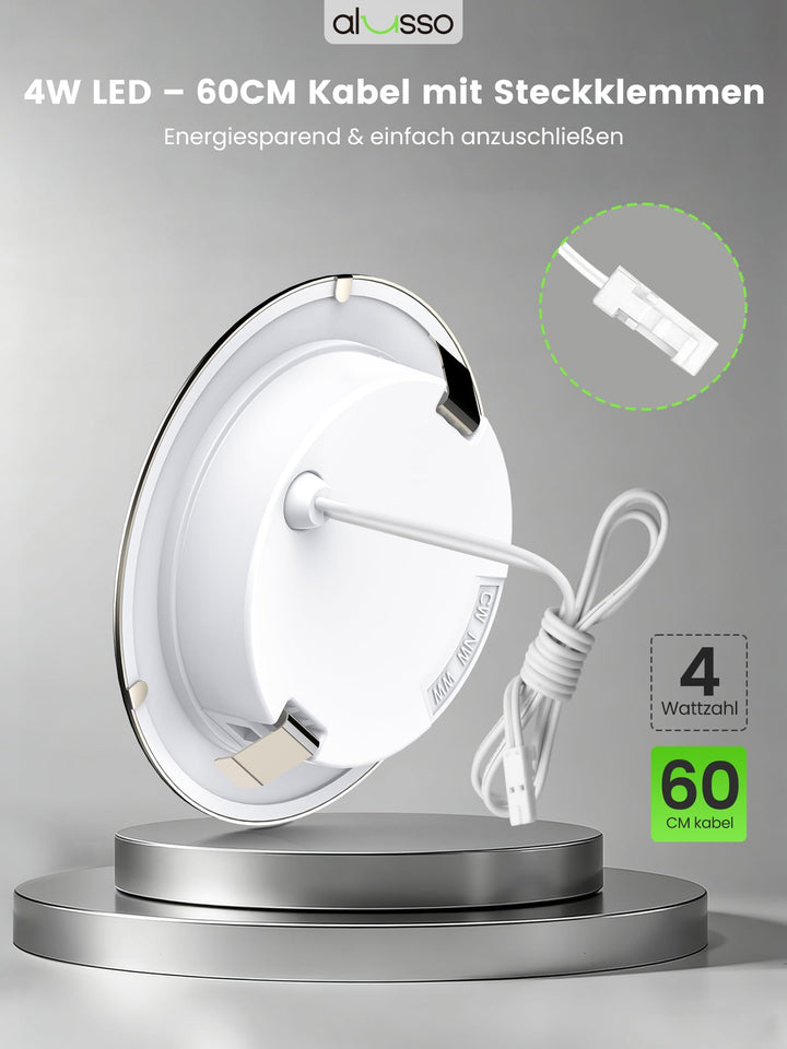 LED Einbaustrahler Flach 12-24V IP44 3CCT 4W für Möbel &amp; Bad - Bild 6