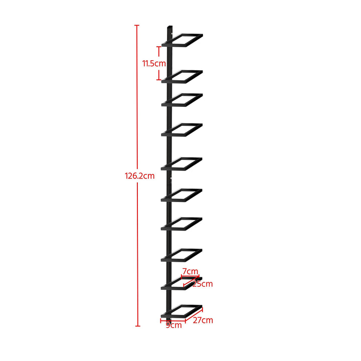 Weinregal Wand Metall schwarz für 10 Flaschen vertikal - Bild 3