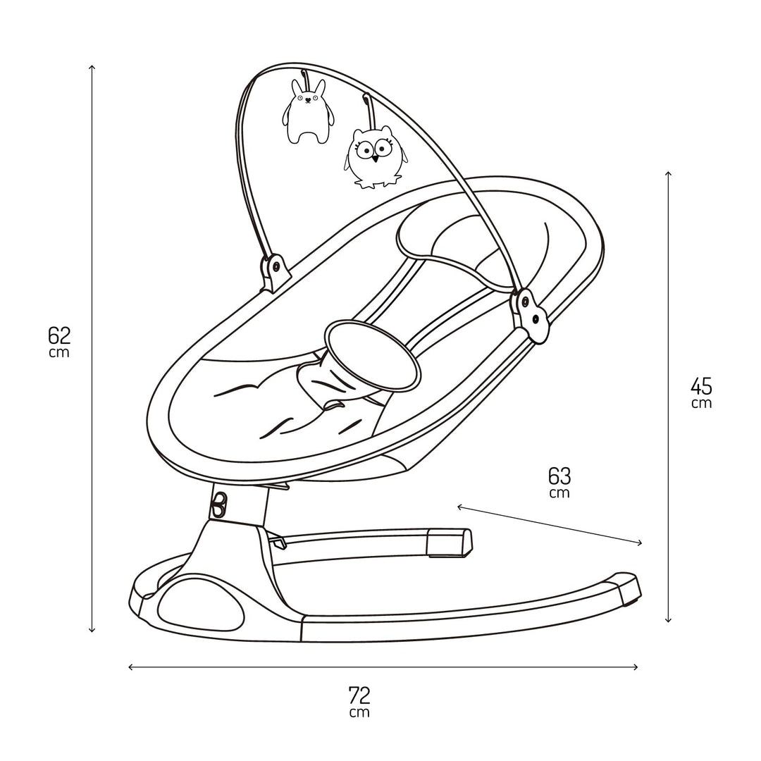 Babywippe elektrisch mit Bluetooth &amp; Fernbedienung bis 9 kg - Bild 9