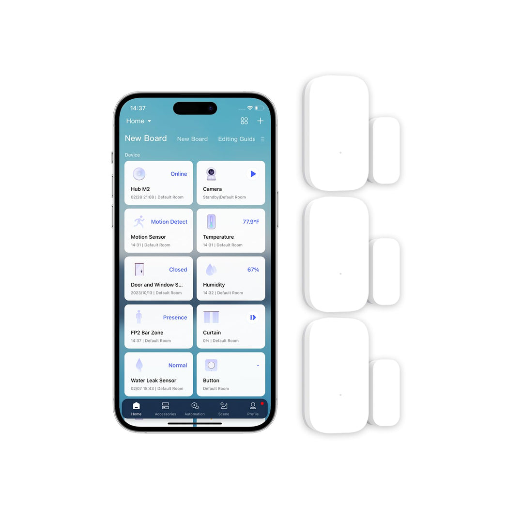 Tür- und Fenstersensor Zigbee 3er-Pack für Smart Home Alarm