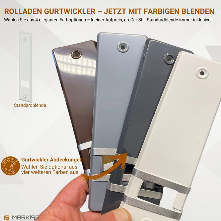 Rolladen Gurtwickler Unterputz Grau 5er-Set Maxigurt 23mm - Bild 7