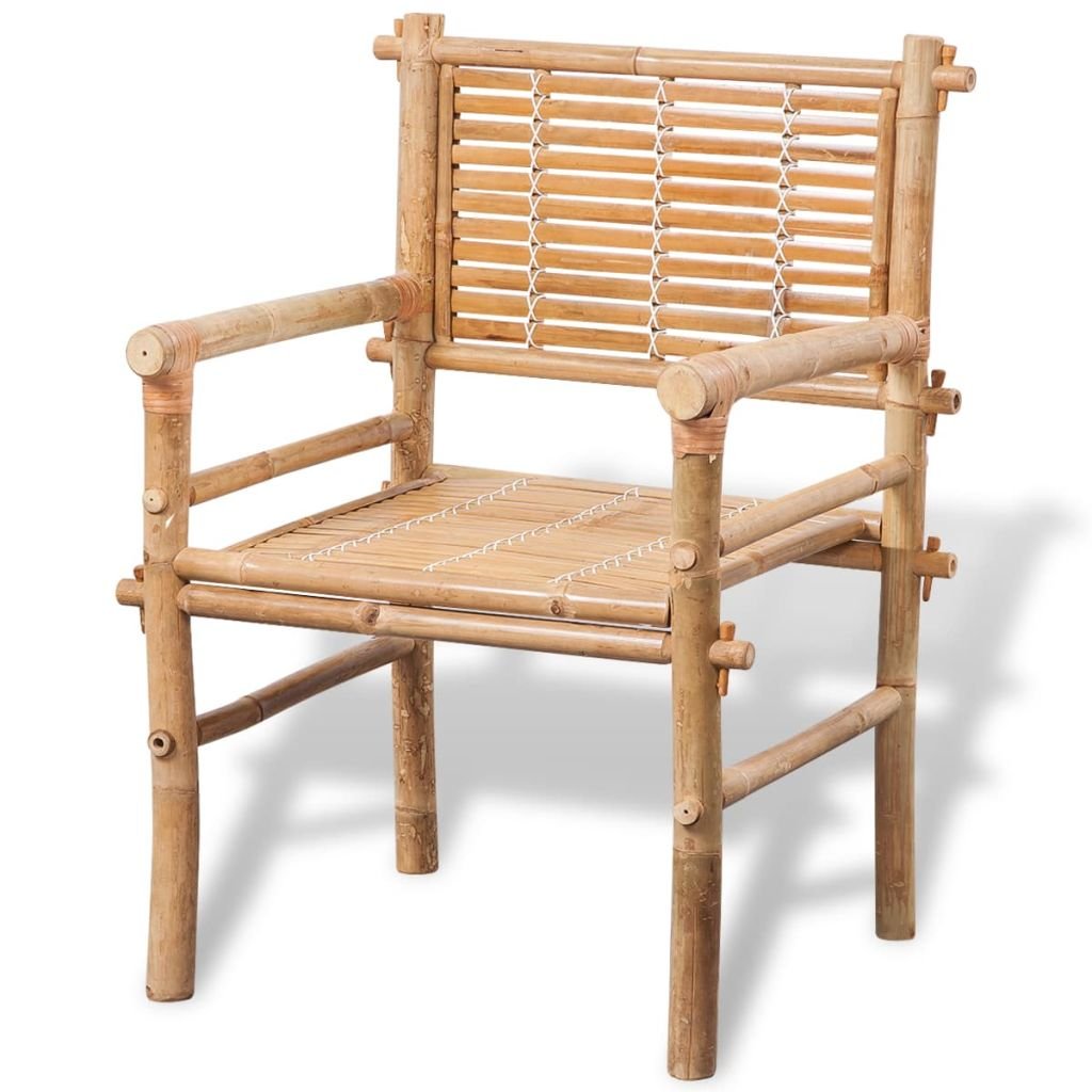 Bistro-Set Bambus 3-teilig mit Sitzkissen für Balkon &amp; Terrasse - Bild 4