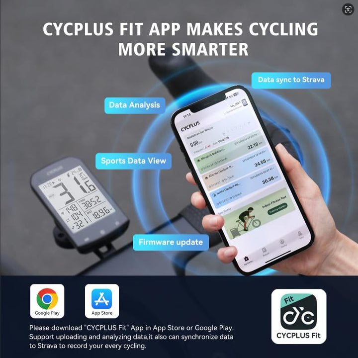 GPS Fahrradcomputer 2,9 Zoll mit Geschwindigkeits- &amp; Kadenzsensor Set - Bild 7