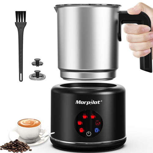 Milchaufschäumer Elektrisch 6-in-1 Edelstahl 500ml für Cappuccino