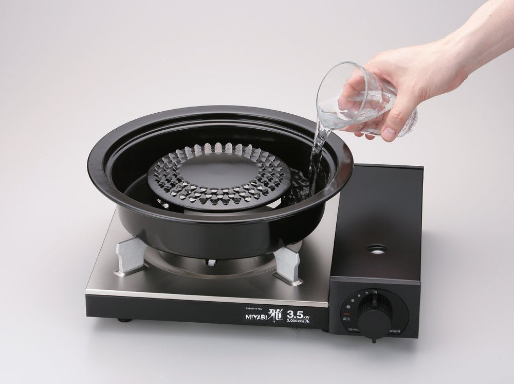 Tischgrill-Aufsatz für Gaskocher rund 250 mm Emaille Stahl - Bild 4