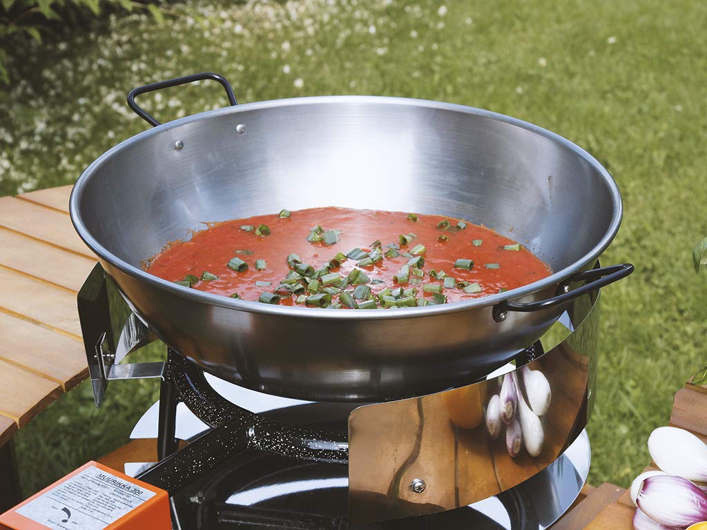 Outdoor Wok Pfanne 60 cm Stahlblech für Grill und offenes Feuer - Bild 4