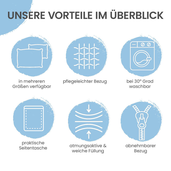 Rückenkissen Keilform 180 cm breit für Bett und Sofa mit Seitenfach - Bild 8