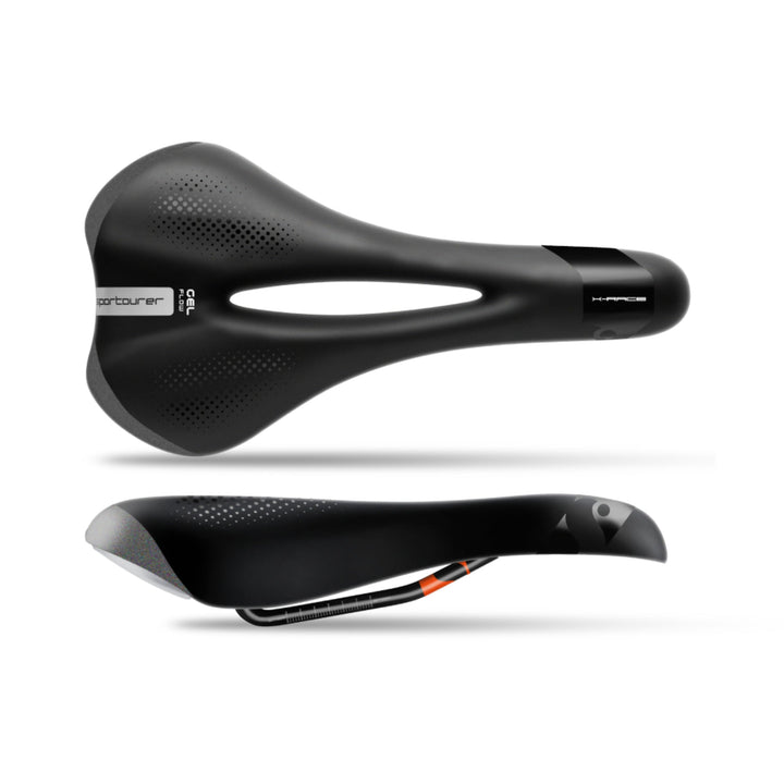 Fahrradsattel Gel Flow Hi-Viz Sport Aluminium-Gestell schwarz - Bild 3