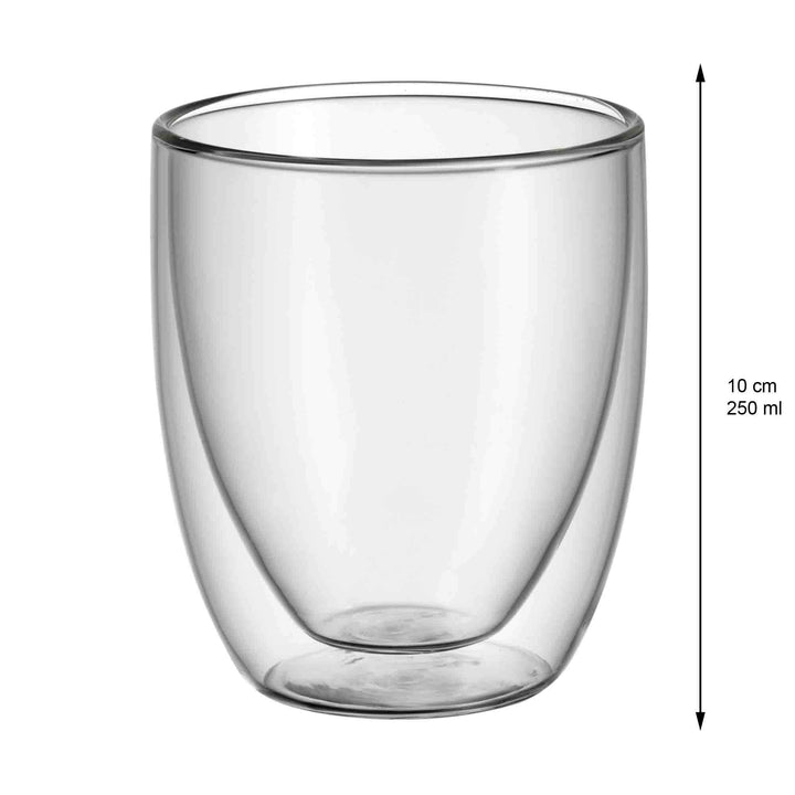Doppelwandige Cappuccino Gläser 250ml Borosilikatglas 6er Set - Bild 3