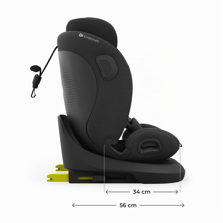 Kindersitz 360° drehbar I-Size 40-150 cm Isofix 0-36 kg Schwarz