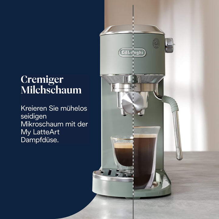 Siebträgermaschine mit Cold Brew Funktion kompakt Grün - Bild 7