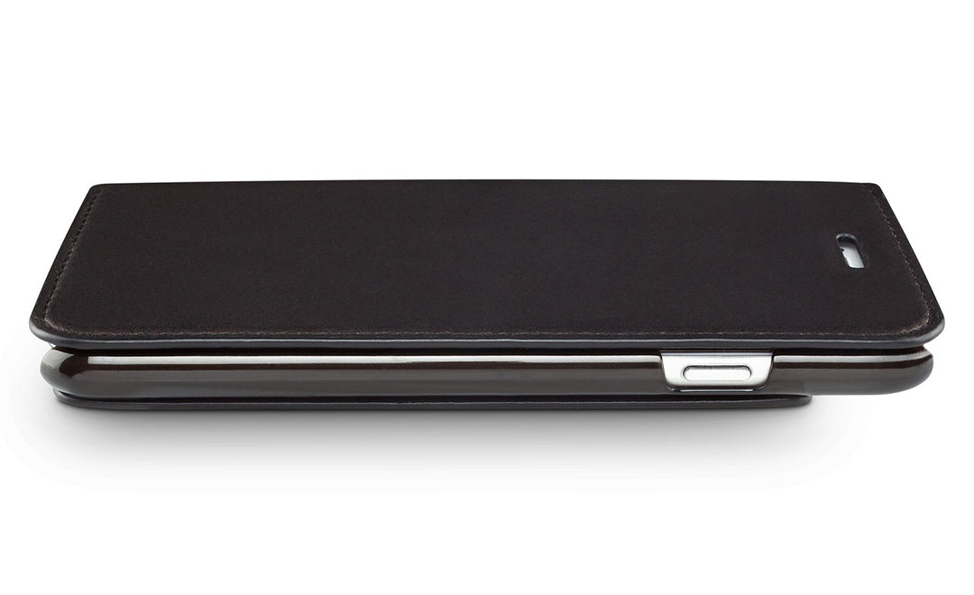Leder Handytasche iPhone SE 2020 / 8 / 7 Schwarz mit Kartenfach - Bild 5