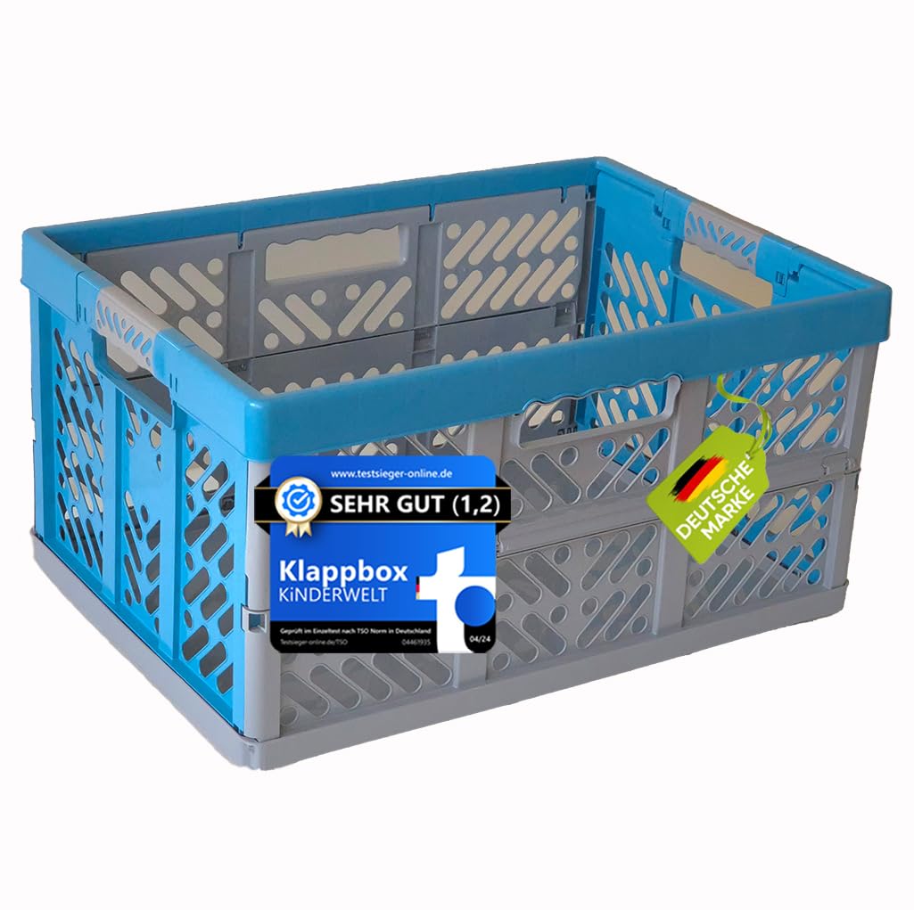 Klappbox 45 L 2er-Set Kunststoff blau bis 50 kg Traglast - Bild 9