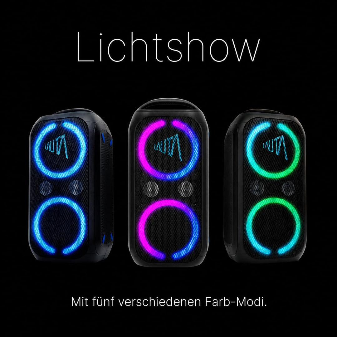 Bluetooth Partybox 80W RMS 103dB mit LED-Lichtshow und IPX4-Schutz - Bild 6