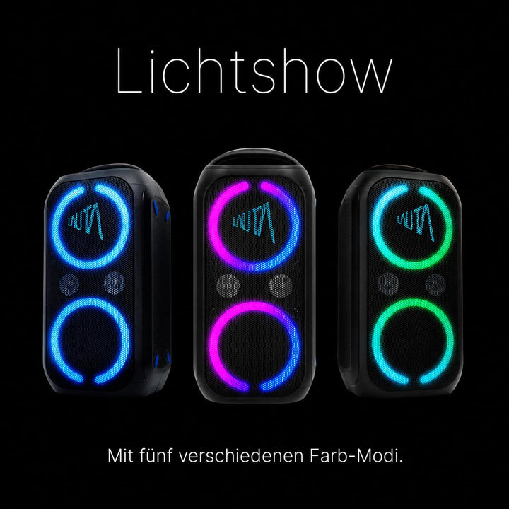 Bluetooth Partybox 80W RMS 103dB mit LED-Lichtshow und IPX4-Schutz - Bild 6