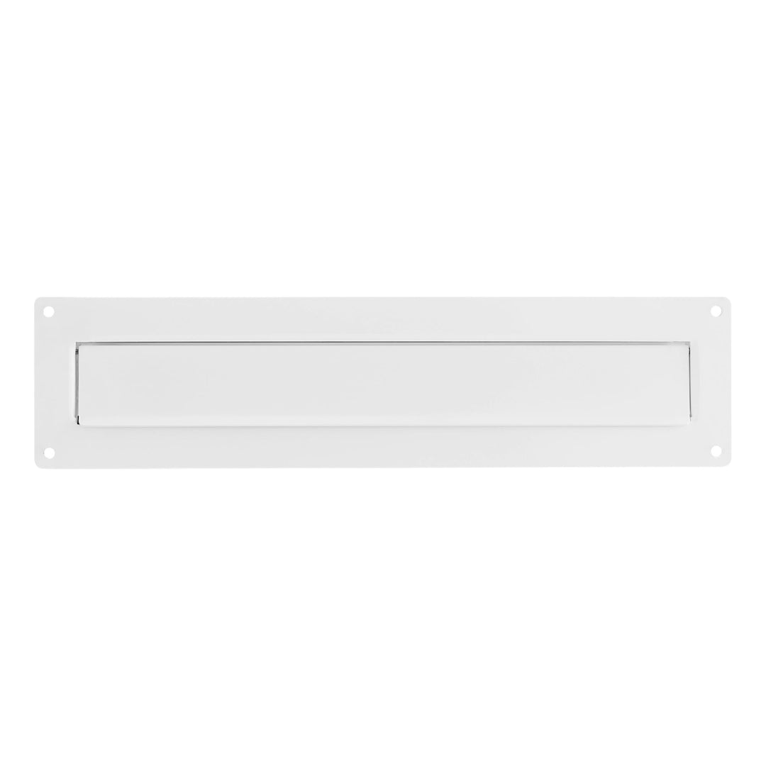 Briefschlitz Aussenblende Aluminium Weiss 35x360mm Haustuer - Bild 2