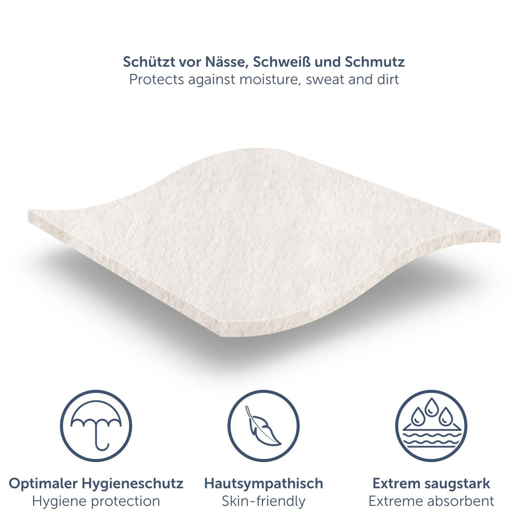 Molton Matratzenschoner 140x200 cm Baumwolle 2er Set waschbar - Bild 7