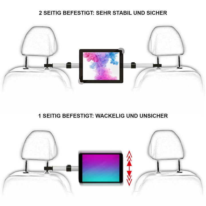 Tablet-Halterung Auto Kopfstütze 4–13 Zoll 360° drehbar Rücksitz - Bild 2