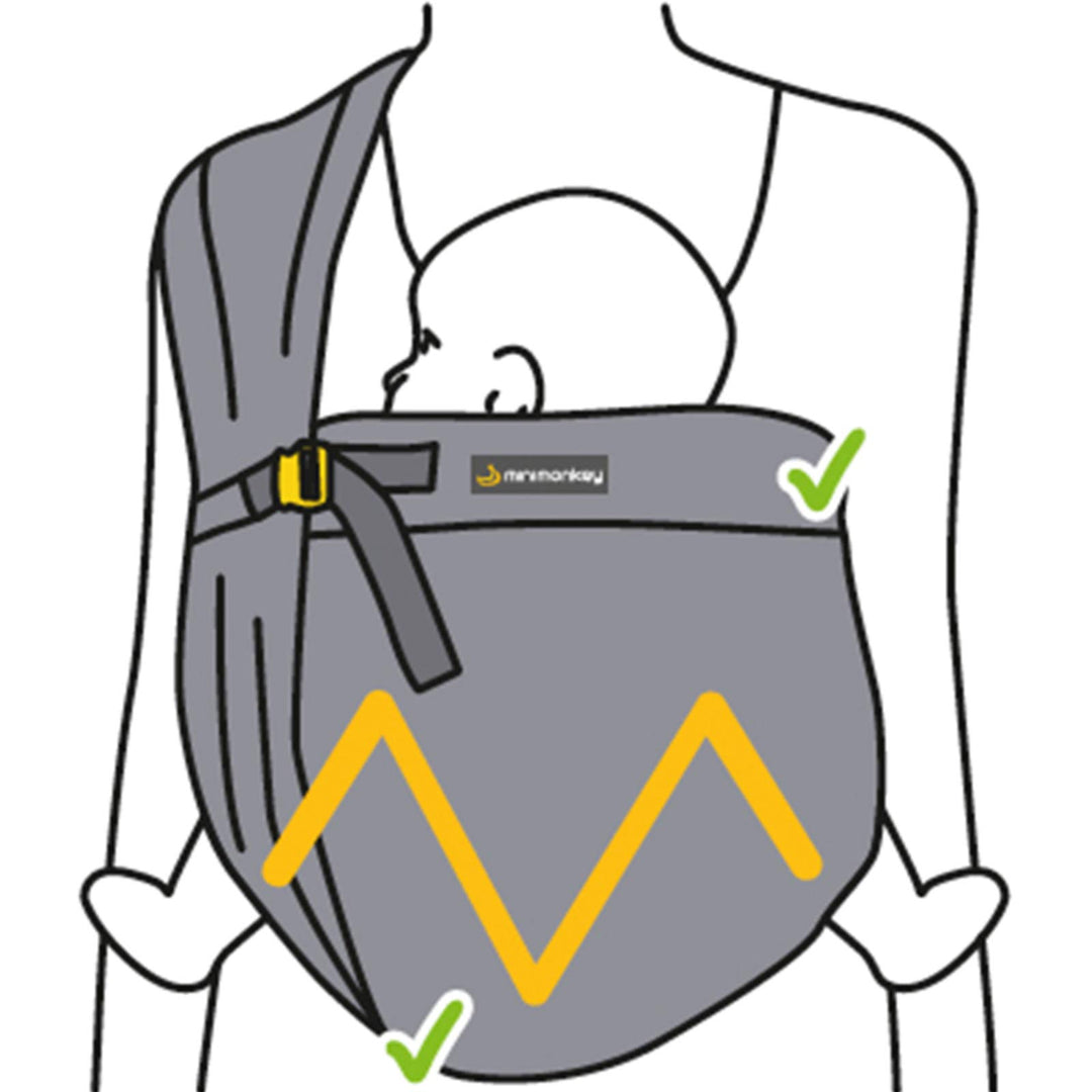 Babytrage Sling Hellgrün Mesh wasserdicht für Neugeborene bis 15 kg - Bild 2
