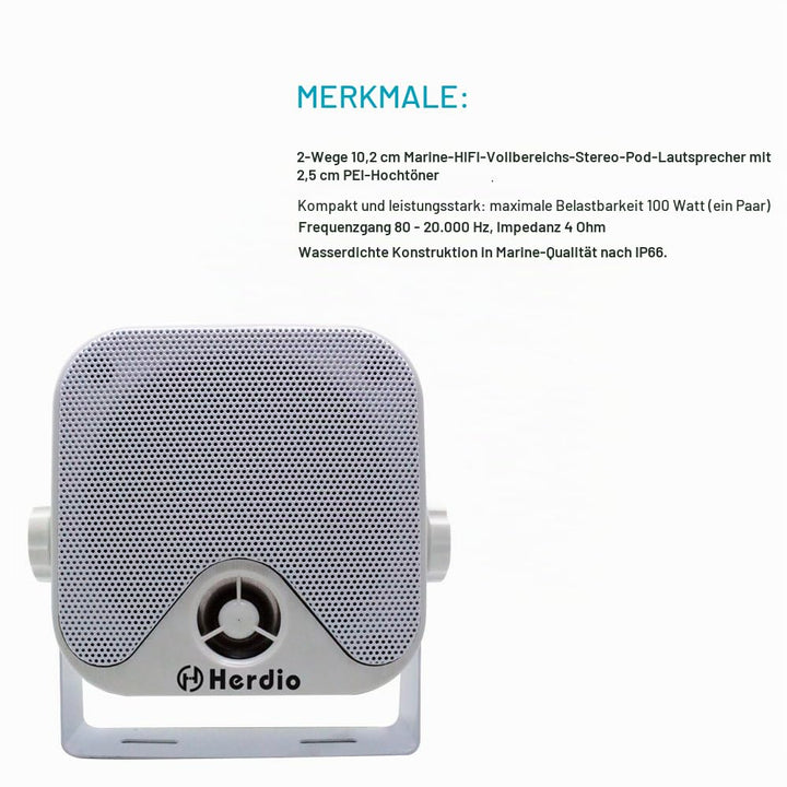 Marine Lautsprecher 100W wasserdicht 10,2 cm für Boot ATV Motorrad - Bild 3