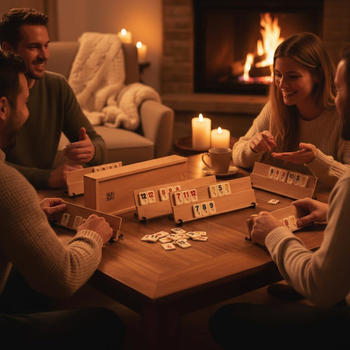 Rummy Holzspiel massives Buchenholz für 4 Spieler - Bild 10