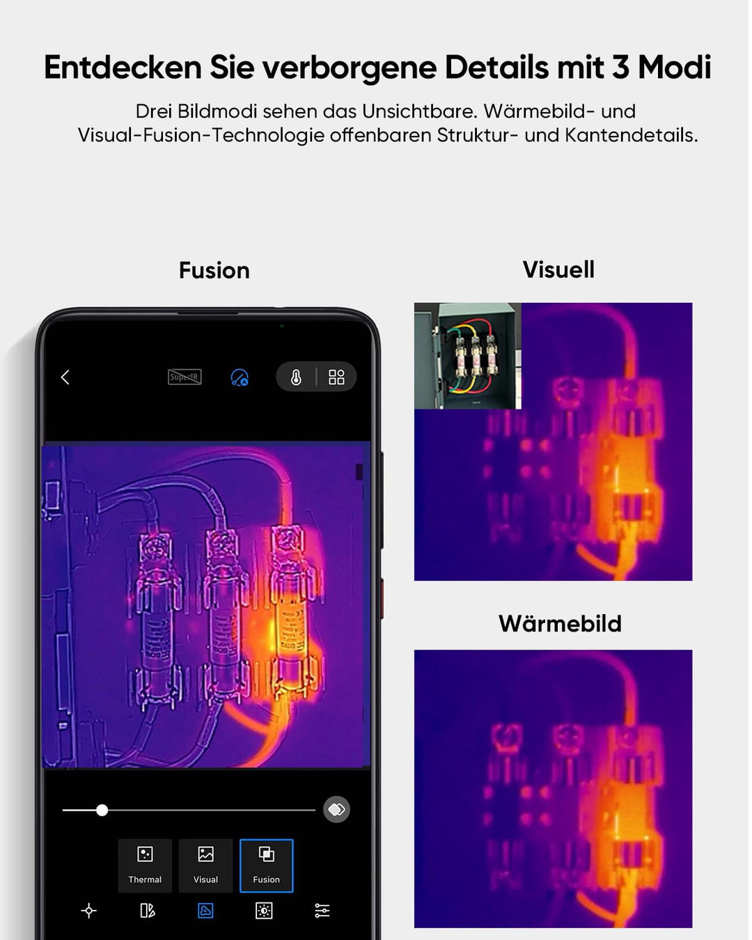 Wärmebildkamera Smartphone 512x384 SuperIR USB-C für Inspektion - Bild 5